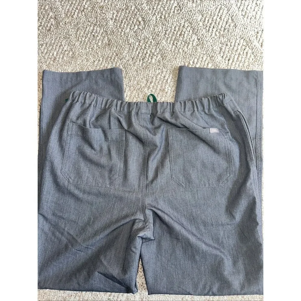 Figs Technical Collection Pants Mens Medium Gray Scrubs Stretch Drawstring Work‎